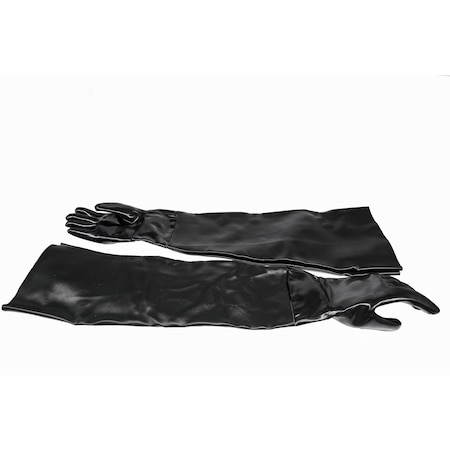 American Hawk Industrial 33" Cotton Lined Rubber Sandblasting Gloves 9" opening, PR 3054